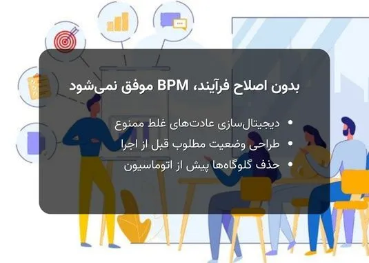 بدون اصلاح فرآیند، BPM موفق نمیشود